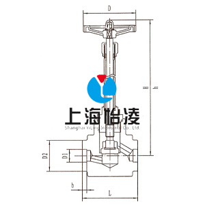 DJ61Y-160P低溫高壓長(zhǎng)軸截止閥圖紙