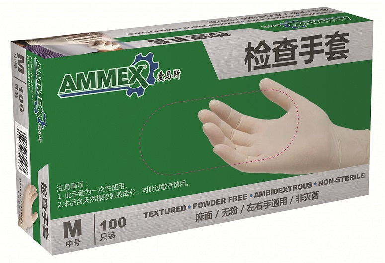 愛(ài)馬斯/Ammex一次性乳膠手套 TLFC